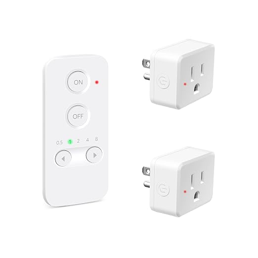 NineLeaf Programmable Remote Timer Switch & Wireless Outlet Plug, 500ft Range Plug in Light Switch, 15A/1500W Wall Mounted On/Off, No Wiring Needed for Fans, Christmas Lights, 1Remote 2Outlets