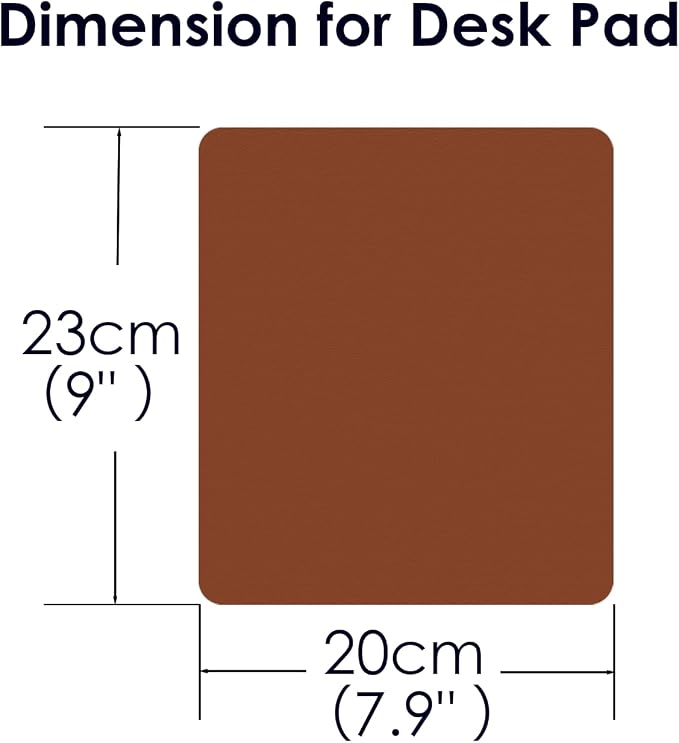 Leather Desk Pad Protector, Waterproof Mouse Pad, PU Desk Mat, Office Desk Cover, Desk Writing Mat for Office/Home/Work/Cubicle (Brown/Gray) 9x8 in