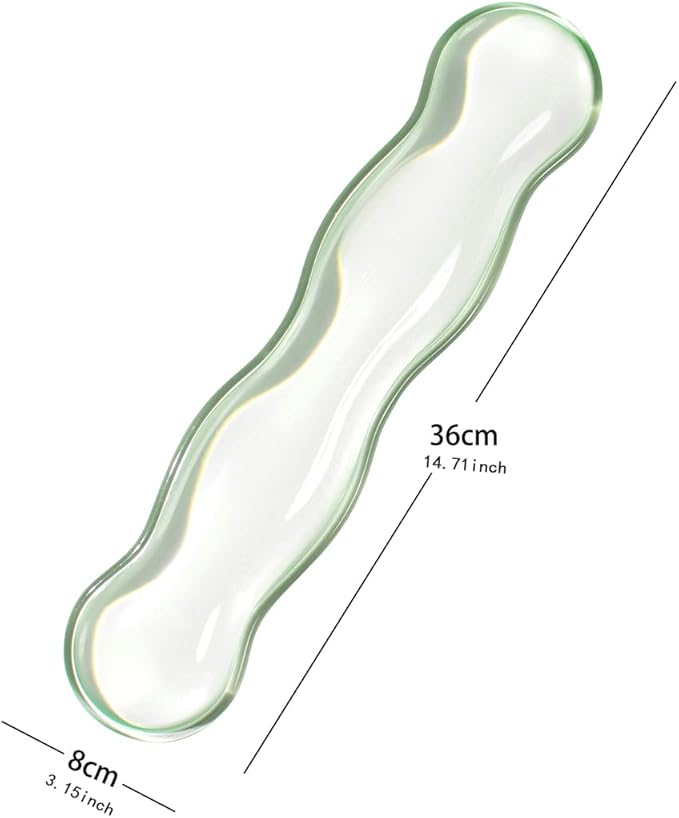Clear Gel Keyboard Wrist Rest, Green Silicone Keyboard Wrist Rest, Cute Ergonomic Wrist Rest for Keyboard 60%/75% (Green-Long)