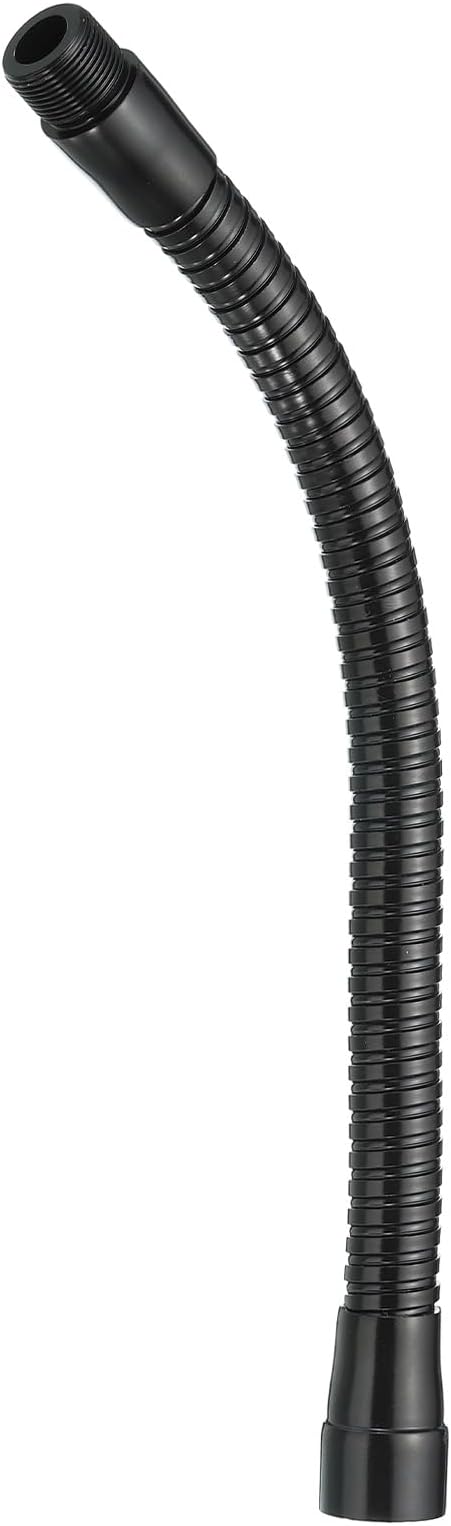 PATIKIL 10" Microphone Gooseneck, 5/8"-27 Thread Metal Universal Hose Flexible Arm Gooseneck Tube Extension for Multifunction DIY, Black