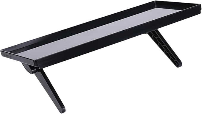 ABOOFAN Multifunctional Monitor Shelf Adjustable Height Black Metal Desktop Organizer for Computer and TV Screens Office and Home Use