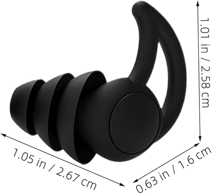 GALPADA 2pcs Silicone Noise Cancelling for Sleeping and Work Comfortable Secure Fit Noise Reduction Portable Black for Study Rest and Focus
