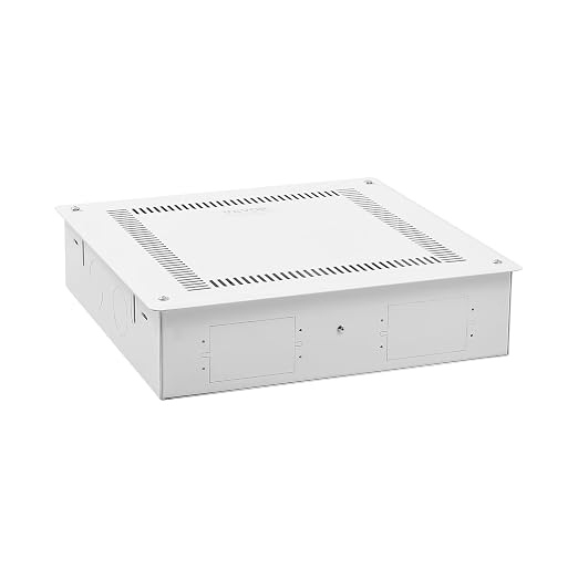 VEVOR Structured Media Enclosure, 14-Inch, Recessed in-Wall Media Box with Cover, Wall-Mount Cable Management Box Kit, Structured Wiring Multi-Media Cabinet, Cold-Rolled Steel, for TV Home Theater