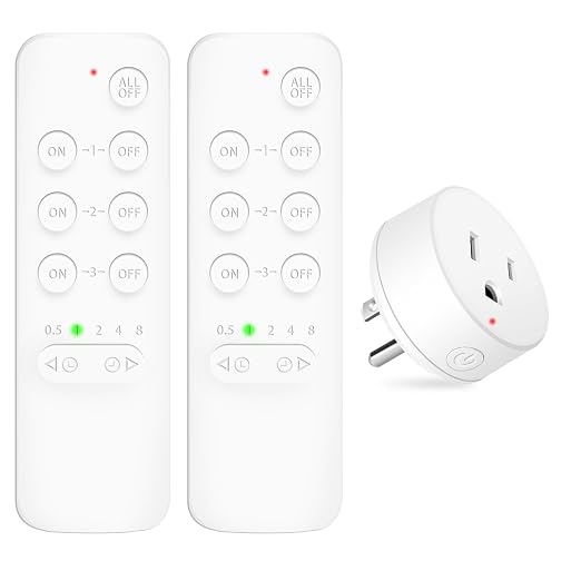 NineLeaf Wireless Remote Control Outlet with Timer, Indoor Remote Timer Outlet, No Interference No Wiring, 15A/1875W 500FT RF Range, Countdown Light Switch for Lamp, Fan,2Remote 1Outlet