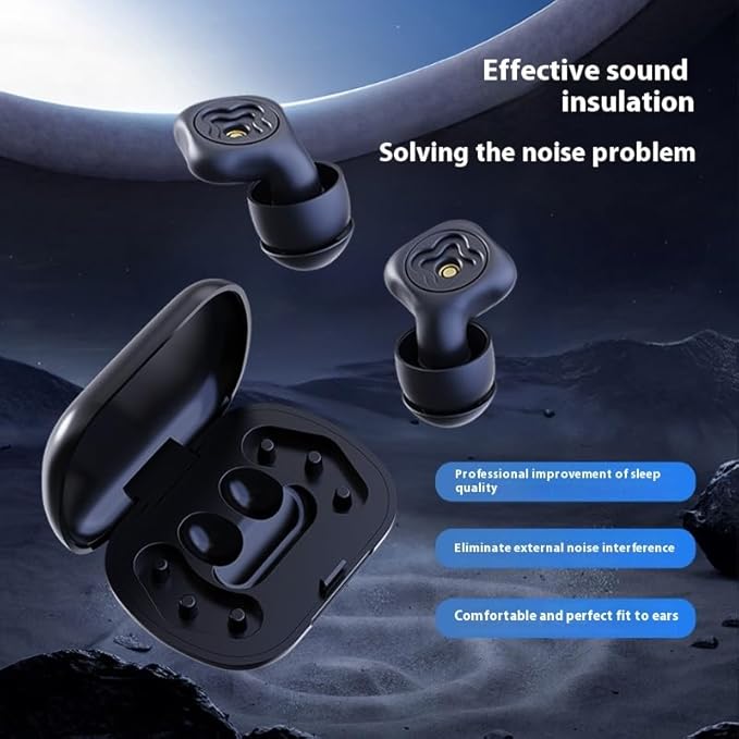 Ear Plugs for Sleeping, 50dB Reusable Noise Cancelling Silicone Hearing Protection with 8 Ear Tips for Sleep, Travel, Deep Focus