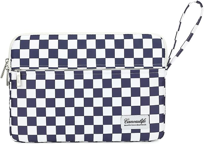 Canvaslife 13.3-Inch Laptop Case, Shockproof, Waterproof and Protective Travel Sleeve for MacBook Air, MacBook Pro, HP, Lenovo, Dell Inspiron 13-13.3-Inch Notebooks (Deep Blue Checker)