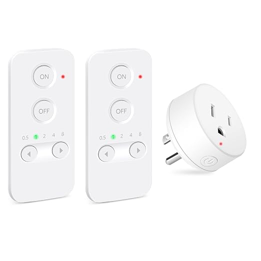 NineLeaf Remote Control Outlet, 500FT Plug in Light Switch, No Wi-Fi Programmable Timer Mini Socket, Easy Wireless On/Off Switch for Christmas Lights, Hard-to-Reach Appliances,2Remotes 1Outlet