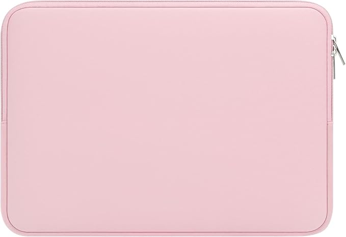 RAINYEAR 14 Inch Laptop Sleeve Case Protective Soft Padded Zipper Cover Carrying Computer Bag Compatible with 14" Notebook Chromebook Tablet Ultrabook (Light Pink)