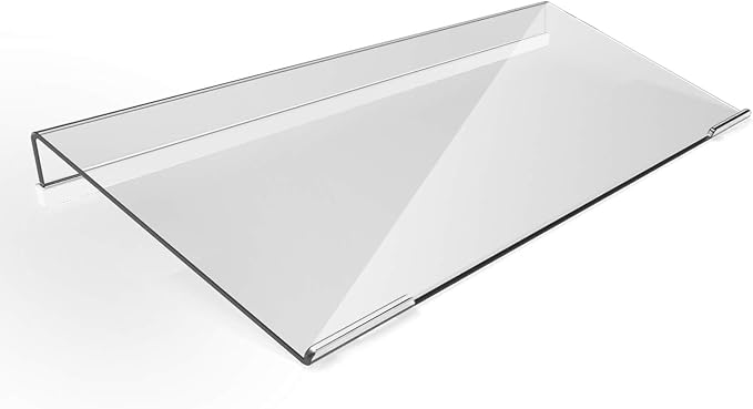 KOTEMON Acrylic Tilted Computer Keyboard Stand for Compact Keyboard, 78 Keys Keyboard, with White Silicone Strip, 11.8 Inch Width