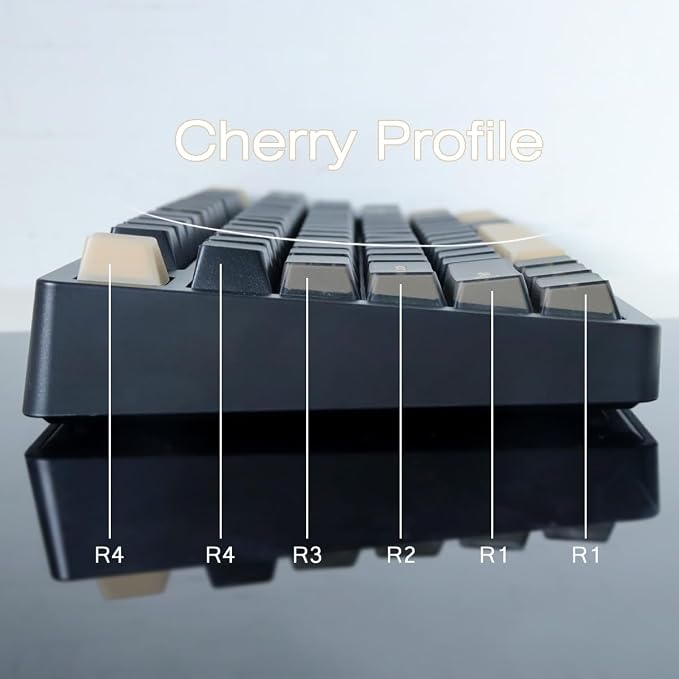 Tsungup Black Translucent Custom Keycaps,163 Keys Double Shot PBT Keycaps,Cherry Profile Key Caps Keyboard Keycap Set for Cherry MX Switches Mechanical Keyboard(Black)
