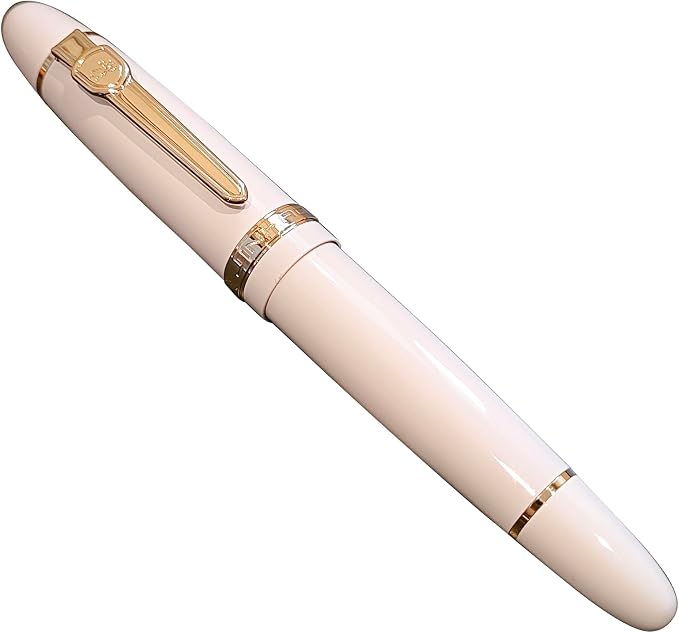 JH159 Rollerball and Ballpoint Pens (White+Gold Clip)