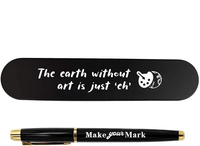 Art Lover Gifts - Engraved Gel Pen Gift Set for Painters Art Students | Art Lovers Gift for Men Women | Laser Engraved Gel Pen Gift Set | Funny Birthday Graduation Gifts for Art Teachers Teens