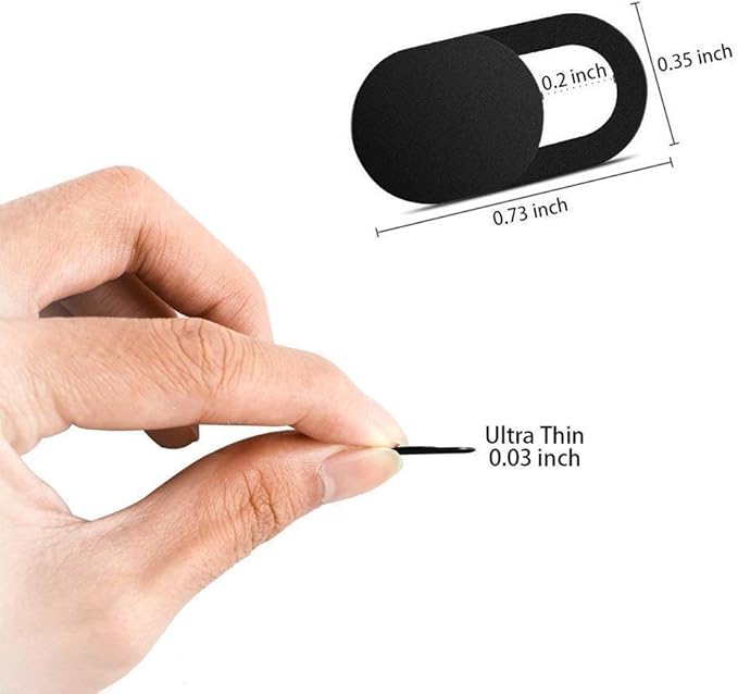 Webcam Cover Slider, Laptop Camera Cover 0.027in Ultra-Thin Fits Smartphones Tablets Macbooks Computers Desktops with Strong Adhensive, Protecting Privacy and Securtiy (6 Pack)