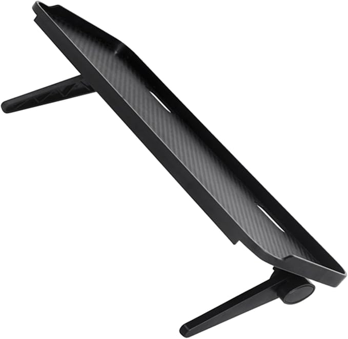 Kisangel Adjustable Perforated TV Screen Top Rack and Desk Monitor Stand for Media Devices Storage, Office Computer Shelf Organizer for Home and Workspaces