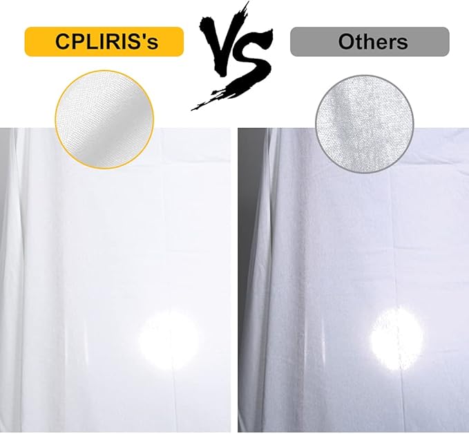 CPLIRIS 10x12ft White Backdrop Photography Photo Shooting Background with Matt Surface for Protrait Photoshoot or Party Decoration