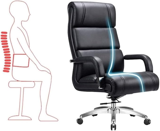 Heavy Duty Ergonomic Executive Chair with Adjustable Height and Lumbar Support, Comfortable Computer Desk Chair Swivel Task Chair for Home Office Workstation or Study Seating