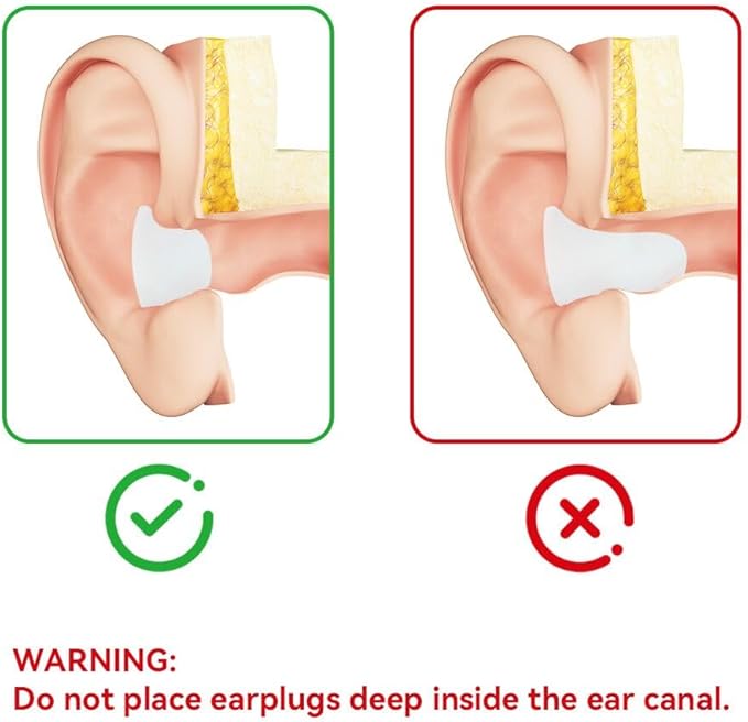 LYSIAN Silicone Moldable Sleep Earplugs Noise Reduction 27dB SNR, 5 Pairs - Noice Cancelling Ear Plugs for Swimming, Sleeping, Snoring (Transparent Color)