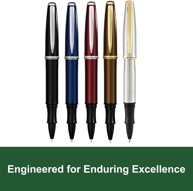 Monteverde USA Aldo Domani Rollerball Pen - Blue, Smooth Writing, Italian Craftsmanship