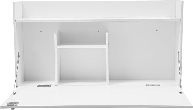 Wall Mounted Desk, Modern Floating Computer Desks with Keyboard Tray, Lockable Fold Down Wall Desk Space Saving Table Workstation for Bedroom Study Room Small Space(Black)