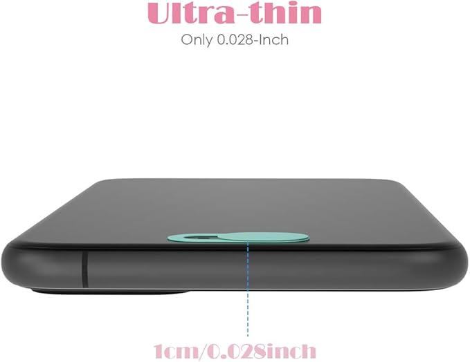 Webcam Cover for Laptop 0.028-Inch Ultra-Thin Webcam Cover Blocker for MacBook, iMac, Laptop, Desktop, PC, iPad, Smart Phone Protect Your Privacy and Security（Pink/Green/Blue-3 Pack