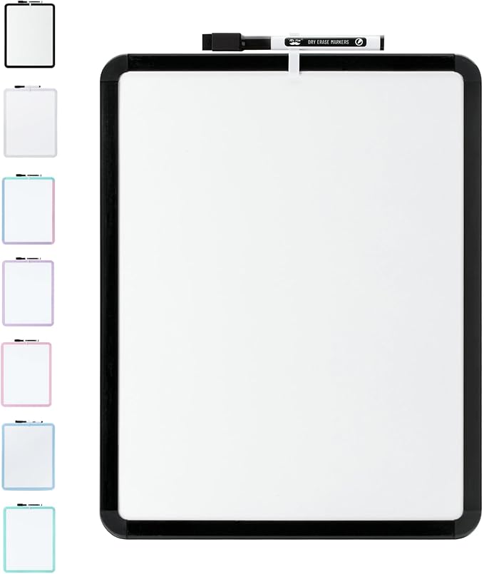 Mr. Pen- Dry Erase Board, 14” x 11” with a Black Dry Erase Marker, Small Mini White Board for Students