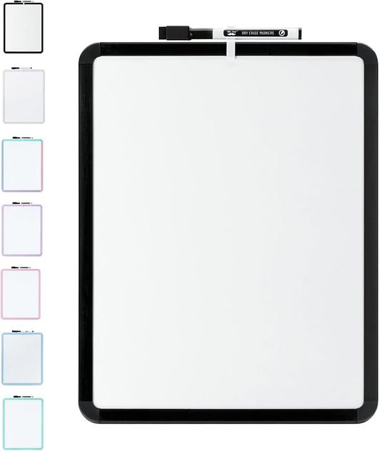 Mr. Pen- Dry Erase Board, 14” x 11” with a Black Dry Erase Marker, Small Mini White Board for Students
