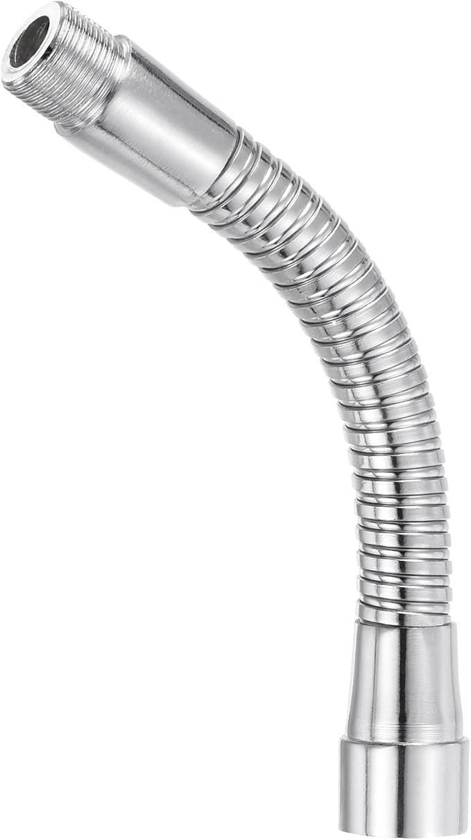 PATIKIL 6" Microphone Gooseneck, 5/8"-27 Thread Metal Universal Hose Flexible Arm Gooseneck Tube Extension for Multifunction DIY, Silver Tone