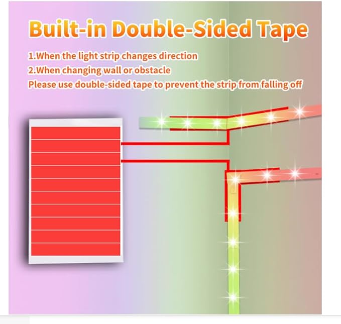 NBBUFF Led Lights for Bedroom 297FT (3 Rolls of 99ft), Color Changing RGB Led Strip Lights with 60 Keys Remote and App Control, Music Sync Led Lights for Room Kitchen Party Home Decor