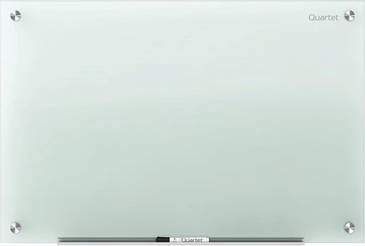 Quartet Glass Whiteboard, Non-Magnetic Dry Erase White Board, 4' x 3', Infinity, Frosted White (G4836F)