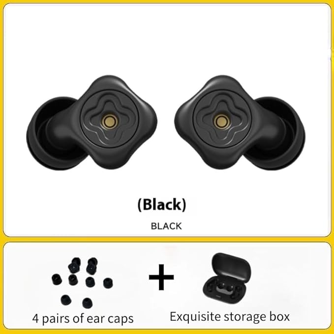 Ear Plugs for Sleeping, 50dB Reusable Noise Cancelling Silicone Hearing Protection with 8 Ear Tips for Sleep, Travel, Deep Focus