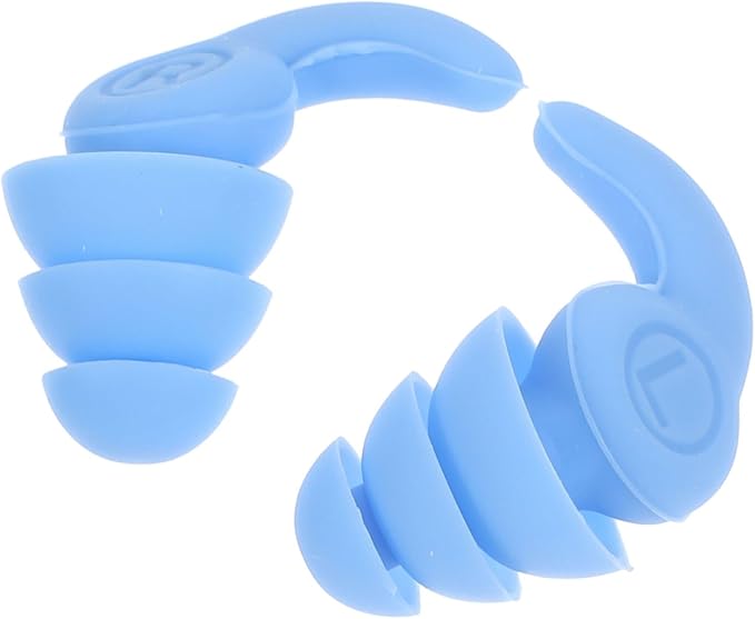 GLEAVI Reusable Silicone Noise Reduction with 3-Layer Sound Insulation, Waterproof Blue for Travel and Study