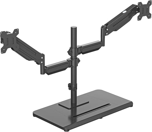 suptek Freestanding Dual Monitor Mount for 2 Screens up to 32 inches,Taller Monitor Stand Hold 22lbs,Dual Monitor Arm Desk Mount with Base(ML8022C)