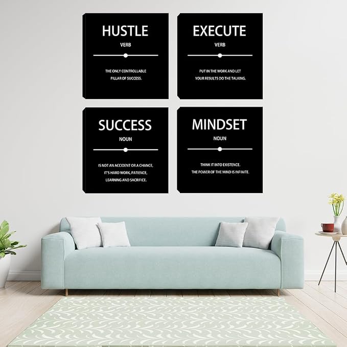 Motivational Canvas Wall Art Inspirational Wall Art Office Wall Decor Positive Quotes Canvas Wall Art Print Motivation Poster Painting Picture Framed Artwork for Home Office Work Dorm Living Room