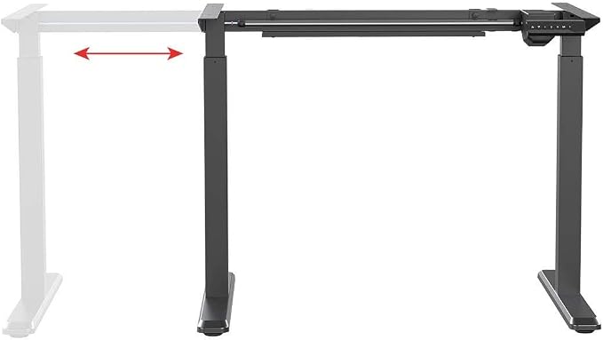 Monoprice Height Adjustable Sit-Stand Riser Table Desk Frame - Black with Electric Single Motor, Compatible with Desktops from 39 Inches Up to 63 Inches Wide - Workstream Collection