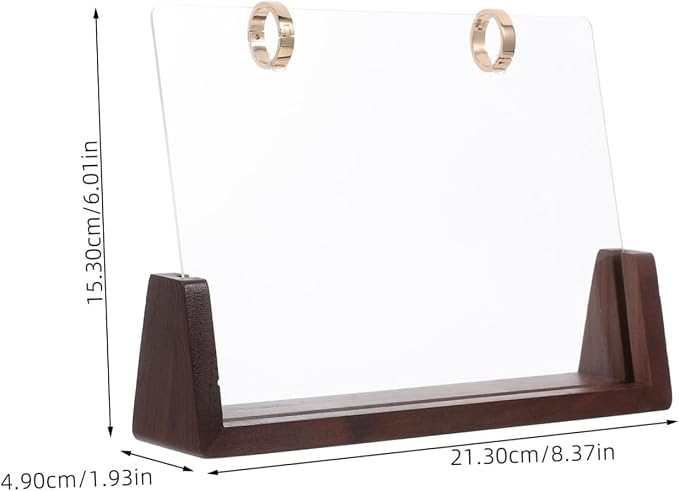 NUOBESTY 1set Wooden Desk Calendar Holder Sturdy Bracket for Photos and Notes Versatile and Easy to Install Calendar Stand for Decor