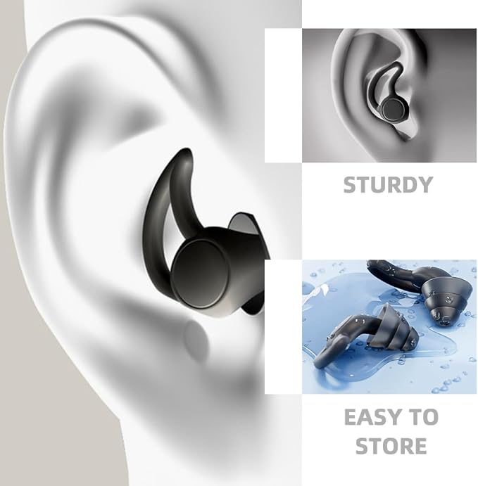 jojofuny 2pcs Noise Dampening Silicone and Work Noise Blocking Soft for Enhanced Focus and Relaxation Comfortable Reusable Hearing Protection for Study and Rest