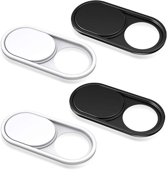 CloudValley Webcam Cover Slide, 0.023in Camera Cover Fit for Laptops, iMac, iPad, PC/Computer, Tablets, Ultra-Thin Web Blocker Protecting Your Privacy [2 Black+2 White]