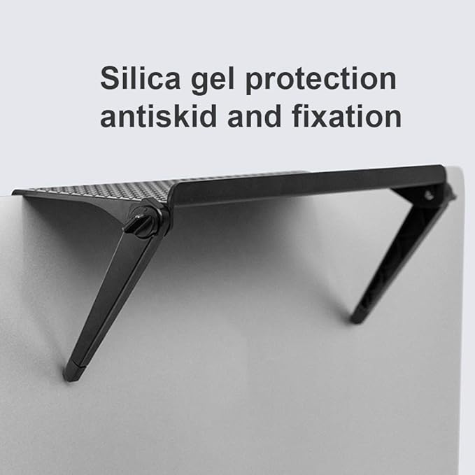 Park TV Top Shelf Apple TV Mount Monitor Stand Router Shelf Adjustable for Media Box, Game Console, Router, Camera Frames Remote 11.8 X 4.7 Inch