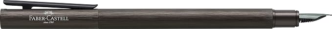 Faber-Castell NEO Slim Fountain Pen, Aluminum Gunmetal - Broad