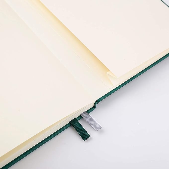 Guissi Classic Dotted Grid Bullet Notebook Journal Dot Hard Cover A5 Premium 80gsm Thick Acid-Free Paper with Fine Inner Pocket Faux Leather Office School Supplies 144 Pages Desgned in Florence