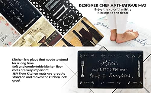 J&V TEXTILES Anti Fatigue Kitchen Mat - Kitchen Mat Cushioned Anti Fatigue, Kitchen Floor Mats Cushioned, Non Slip Waterproof Mat Standing Desk, 20x36x1/2 inches (Napa Fruit Slice)