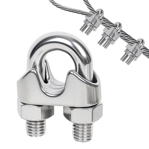 40 Pcs 1/8 inch Stainless Steel Cable Clamps,Wire Rope Clamp | M3, Commercial, Industrial & Residential Use