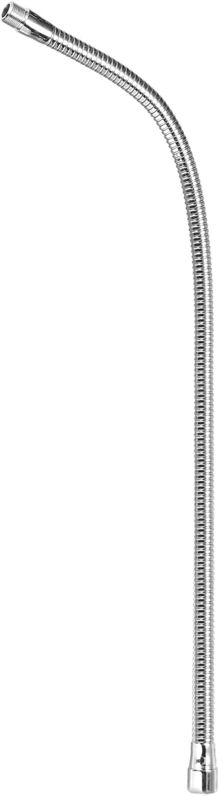 PATIKIL 24" Microphone Gooseneck, 1Pcs 5/8"-27 Thread Metal Universal Hose Flexible Arm Gooseneck Tube Extension for Multifunction DIY, Silver Tone