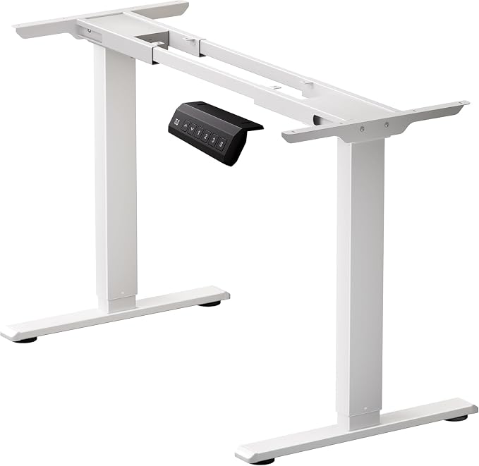 Dual Motor Electric Standing Desk Frame, Height Adjustable Desk Legs for Max 44" x 70.8" Desktop with 330 LBS Capacity, Ergonomic Sit Stand Up Desk Base for Home Office, White(Frame Only)