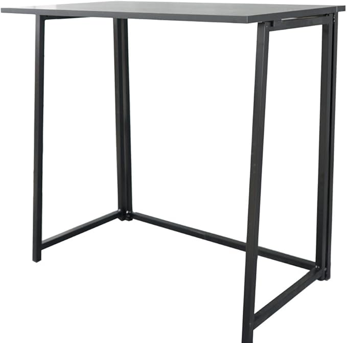 Folding Computer Desk for Small Spaces, Need Assembly Space-Saving Home Office Desk, Foldable Computer Table, Laptop Table, Writing Desk, Compact Study Reading Table (Black)