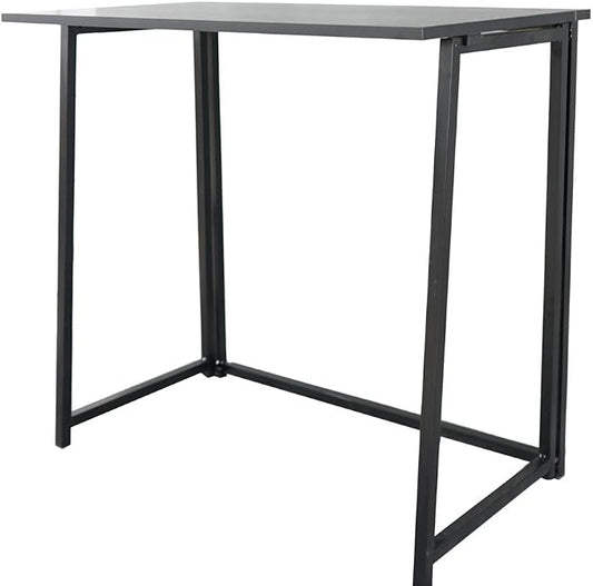 Folding Desk, 31.5" Small Foldable Desk for Small Spaces, Space Saving Computer Table Writing Workstation Table for Home Office, Easy Assembly (Black)