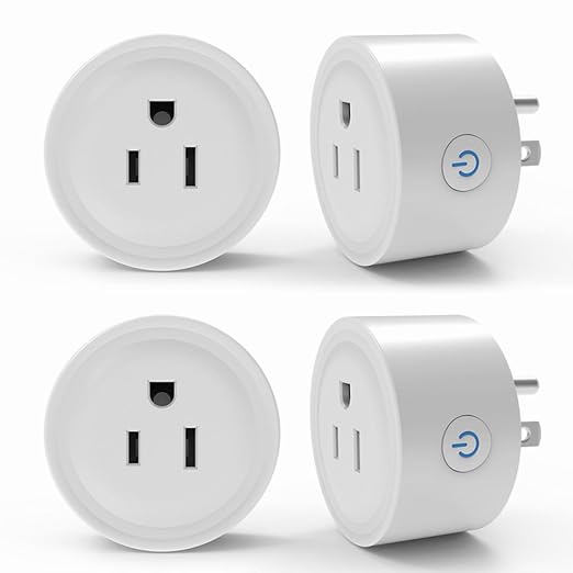 Smart Plug with Energy Monitoring | Compatible with Alexa & Google Home | WiFi Outlet for Remote Control & Scheduling | No Hub Required | Safety Certified (4) | Voice & App Remote Control, Smart Life. Schedules, timers, Away Mode, 2.4GHz WiFi, No Hub R...