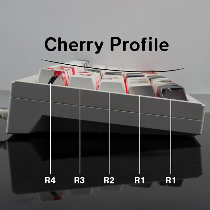 PBT Keycaps - Side Print Keycaps, Shine Through Custom Key caps 75 Percent, Ink Painting Keycap Set Dye Sub & Double Shot, 131 Keys Cherry Profile Keyboard Keycap for Mechanical Keyboard, Wuxia