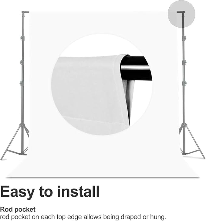 White Photo Backdrop 10 x 13ft, White Backdrop for Photoshoot, Solid White Photography Backdrop Background, Seamless Photo Backdrop Curtain for Wedding Baby Shower Picture Photobooth Portrait Backdrop