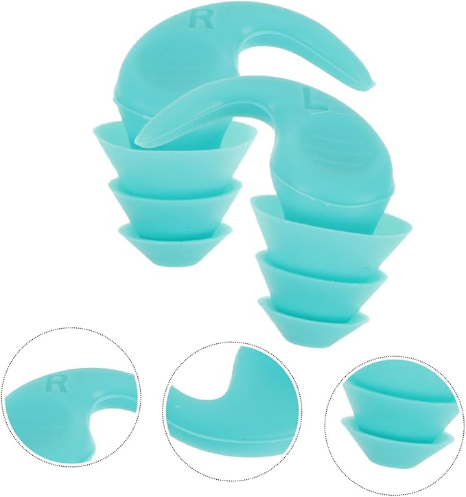 Silicone Noise Reduction and Studying Comfortable Soft Earbuds with Pressure Design Green for Noise Canceling and Focus Enhancement